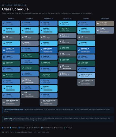 Schedule as of 8/1/26